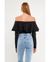 endless rose Women's Off-The-Shoulder Knit Top