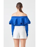 endless rose Women's Off-The-Shoulder Knit Top
