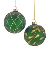 Kurt Adler 80mm Embellish Ball Ornaments, 6 Piece Set