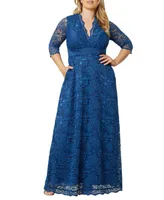 Women's Plus Maria Lace Evening Gown