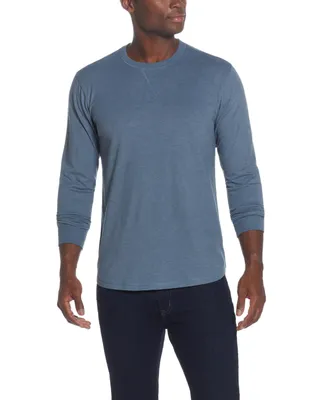 Weatherproof Vintage Men's Long Sleeved Brushed Jersey Crew Neck T-shirt