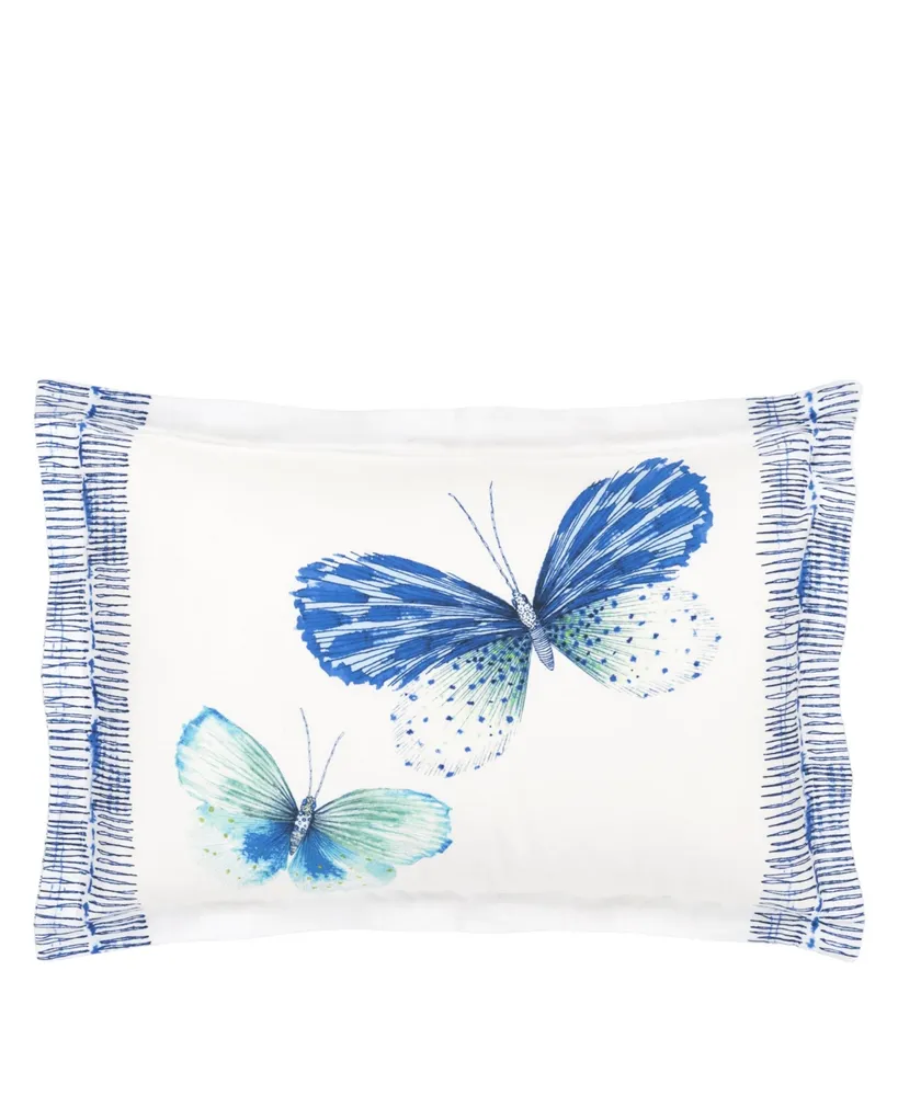 Designers Guild Papillons Cobalt Queen Sham