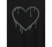 Hybrid Apparel Trendy Plus Graffiti Heart Graphic T-shirt