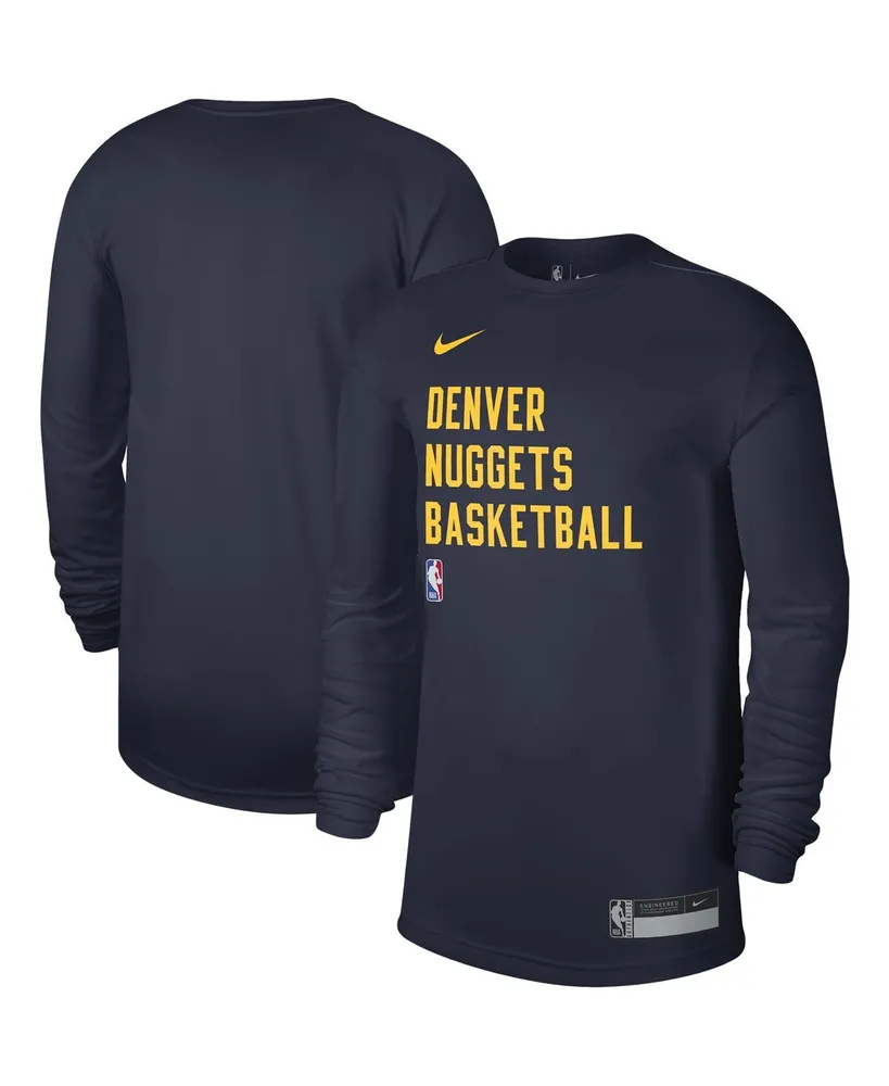 Men's and Women's Nike Navy Denver Nuggets 2023 Legend On-Court Practice long sleeve