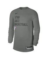 Men's and Women's Nike Heather Gray Utah Jazz 2023 Legend On-Court Practice long sleeve