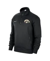 Men's Nike Black Iowa Hawkeyes Campus Athletic Department Quarter-Zip Sweatshirt