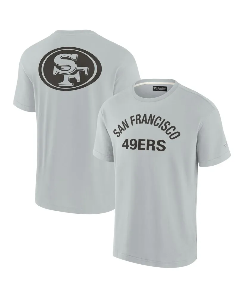 Men's and Women's Fanatics Signature Gray San Francisco 49ers Super Soft Short Sleeve T-shirt