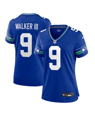 Women's Nike Kenneth Walker Iii Royal Seattle Seahawks Throwback Player Game Jersey