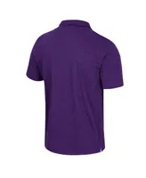 Men's Colosseum Purple Tcu Horned Frogs No Problemo Polo Shirt