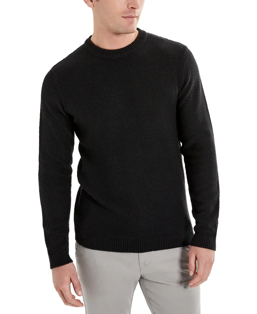 Kenneth Cole Men's Slim Fit Popcorn Crewneck Sweater