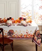 Elrene Autumn Heritage Turkey Engineered Tablecloth