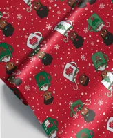 Black Paper Party Holiday Kids in Mugs Foil Giftwrap