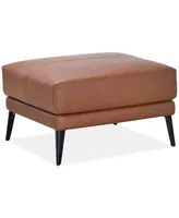 Keery 32" Leather Ottoman, Created for Macy's