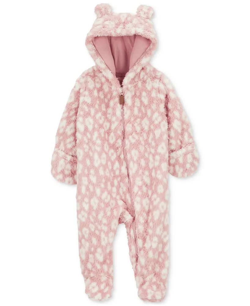 Carter's Baby Girls' Pink Print Snap-Up Sleep & Play Pajamas