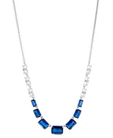 Eliot Danori Silver-Tone Mixed Crystal Statement Necklace, 16" + 2" extender, Created for Macy's