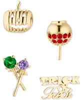 Ava Nadri 18k Gold-Plated 4-Pc. Set Mixed Stone Trick or Treat Single Stud Earrings