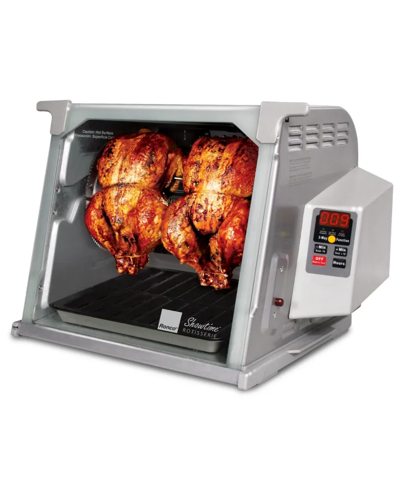 Ronco Digital Rotisserie Oven, Platinum Digital Design, Large Capacity (15lbs) Countertop Oven, Multi-Purpose Basket for Versatile Cooking