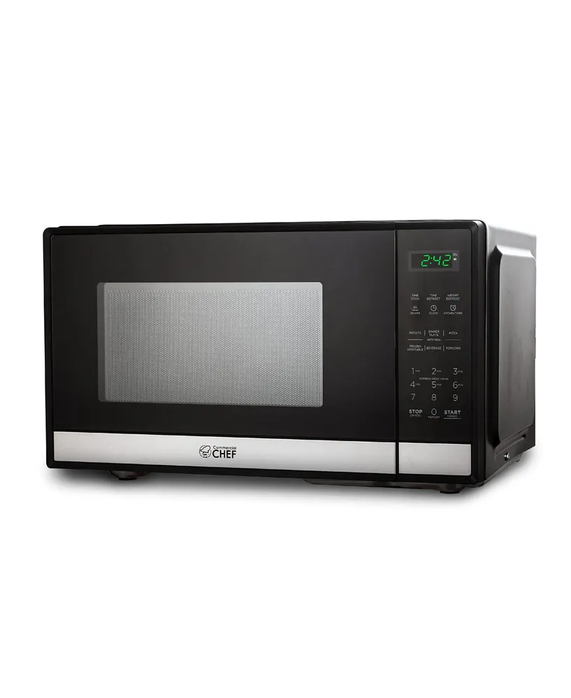 Commercial Chef 0.9 Cu. Ft. Counter Top Microwave,Stainless Steel