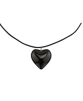 Rebl Jewelry Glass Heart Necklace