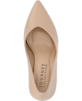 Journee Collection Women's Simonne Block Heel Pointed Toe Pumps