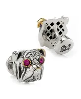 Ox & Bull Trading Co. Men's Sterling Silver English Bulldog Cufflinks