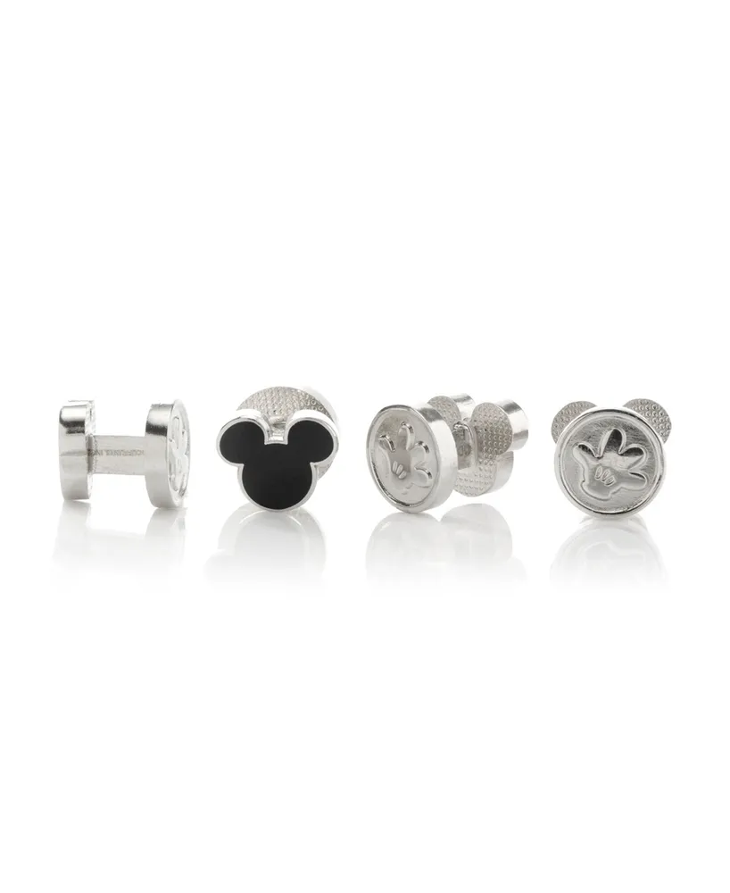 Disney Men's Mickey Mouse Silhouette Studs Set, Pack of 4