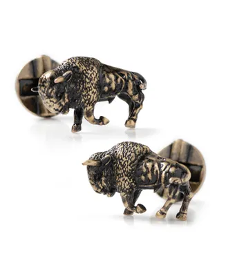 Ox & Bull Trading Co. Men's Antique-like Bison Cufflinks