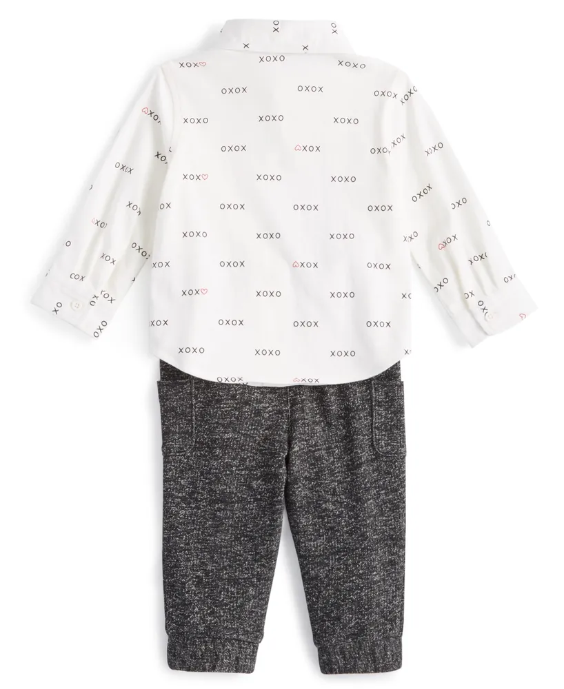 First Impressions Baby Boys Xo Collared Shirt and Pants, 2 Piece Set, Created for Macy's