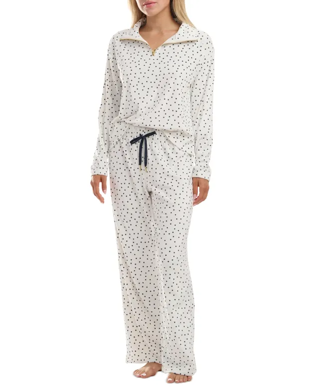 Tommy Hilfiger Women's Solid Knit Waffle Pajama Set