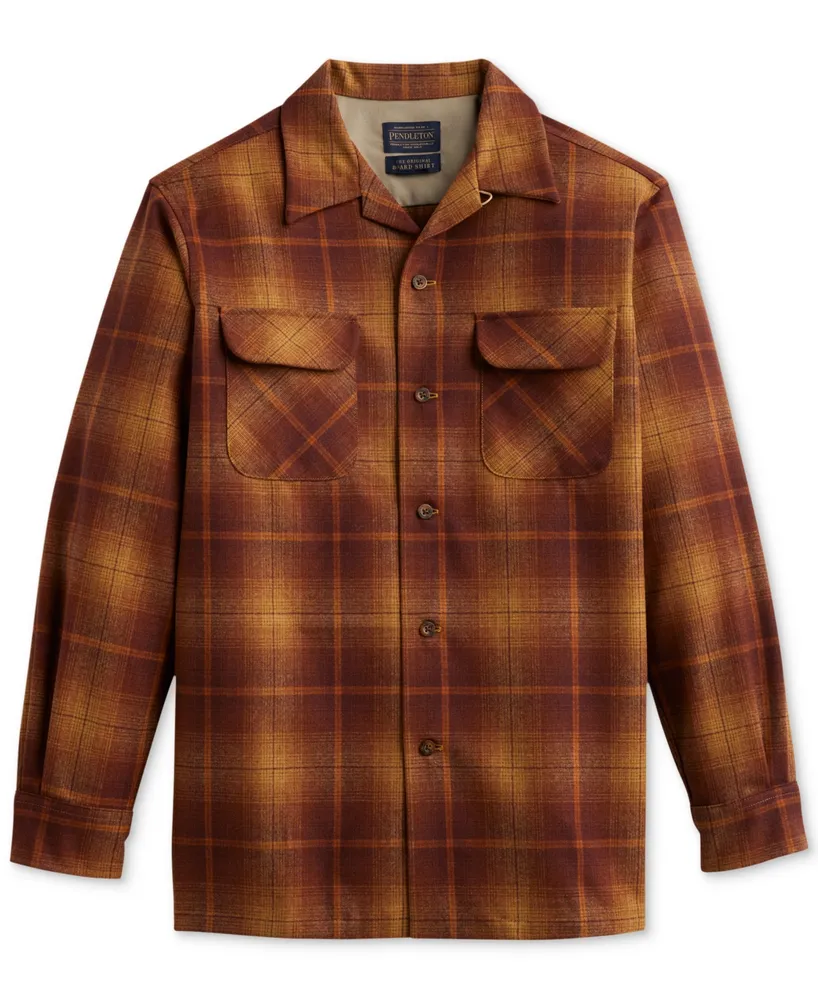 Pendleton Men's Original Plaid Button-Down Wool Board Shirt