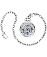 Bulova Men's Automatic Classic Sutton Stainless Steel Chain Pocket Watch 50mm - Silver