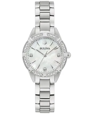 Bulova Women's Classic Sutton Diamond (1/20 ct. t.w.) Stainless Steel Bracelet Watch 28mm