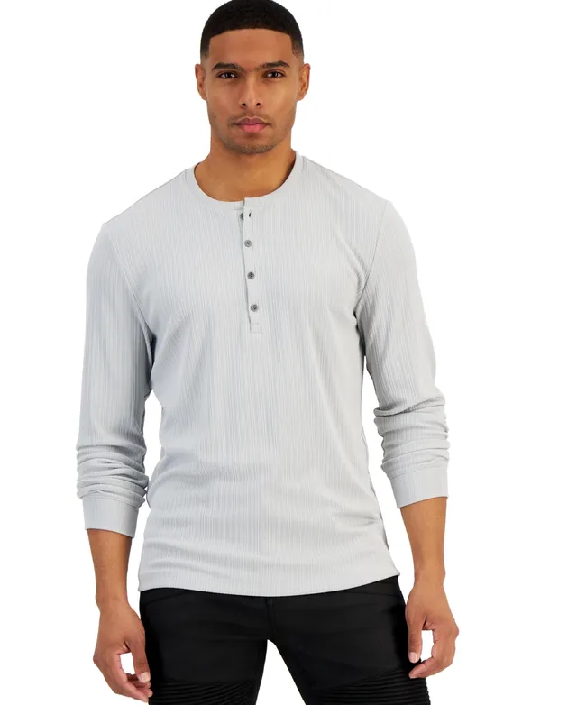 I.n.c. International Concepts INC Men's Lightweight Ribbed Henley