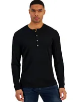 INC Men's Lightweight Ribbed Henley Shirt, Created for Macy's