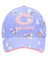 Girls Preschool '47 Brand Purple Chicago Bears Unicorn Clean Up Adjustable Hat