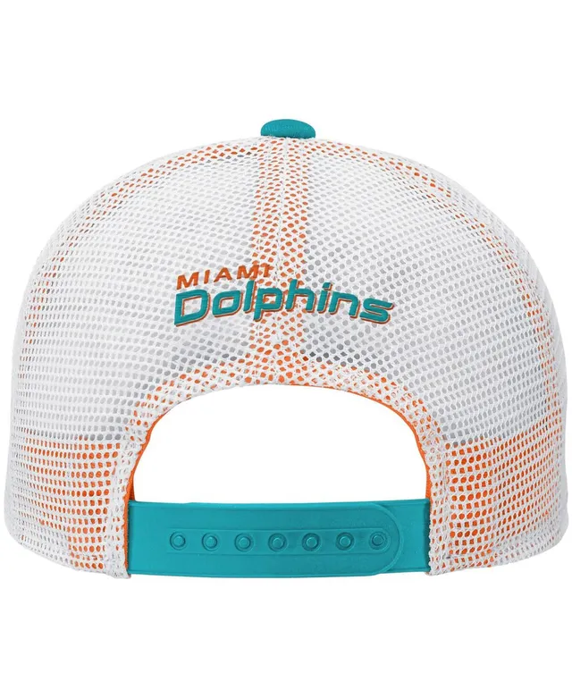 Youth Aqua/Orange Miami Dolphins Jacquard Tassel Knit Hat with Pom