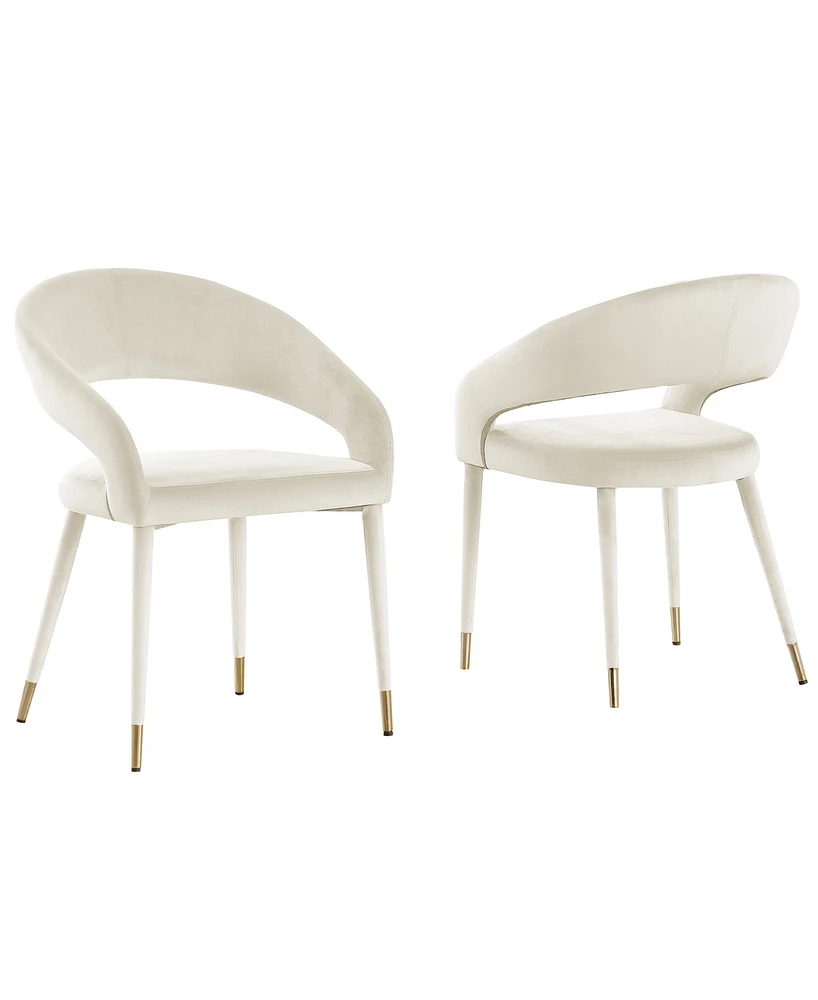 Best Master Furniture Jacques 32" Velvet Dining Chairs, Set of 2