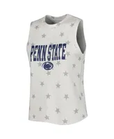 Women's Concepts Sport Cream Penn State Nittany Lions Agenda Stars Tank Top and Shorts Sleep Set