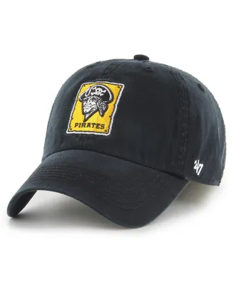 Men's '47 Brand Black Pittsburgh Pirates Cooperstown Collection Franchise Fitted Hat