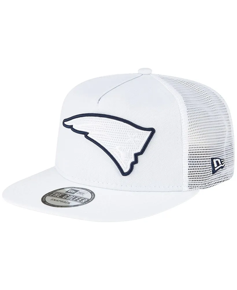 Men's New Era Navy New England Patriots Script Logo Golfer 9FIFTY Snapback  Hat