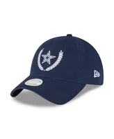 Women's New Era Navy Dallas Cowboys Leaves 9TWENTY Adjustable Hat