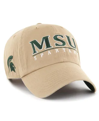 Men's '47 Brand Khaki Michigan State Spartans District Clean Up Adjustable Hat