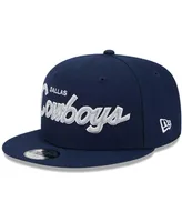 Big Boys and Girls New Era Navy Dallas Cowboys Main Script 9FIFTY Snapback Hat