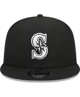 Men's New Era Black Seattle Mariners Trucker 9FIFTY Snapback Hat