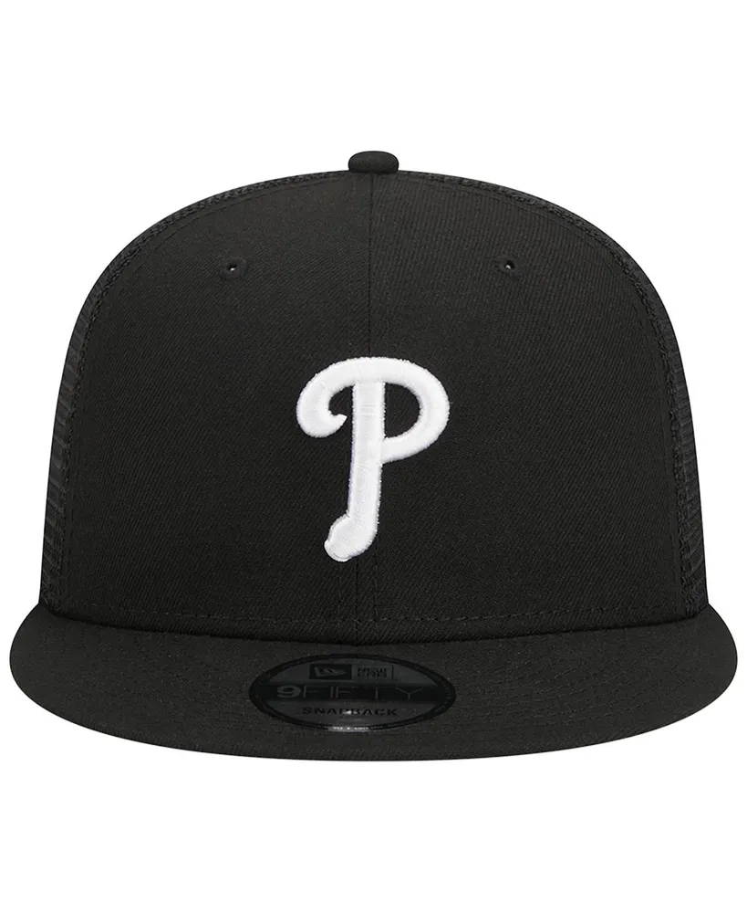 Men's New Era Black Philadelphia Phillies Trucker 9FIFTY Snapback Hat