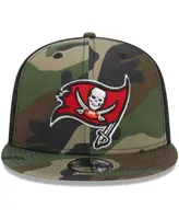 Big Boys and Girls New Era Camo Tampa Bay Buccaneers Main Trucker 9FIFTY Snapback Hat