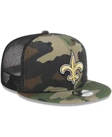 Big Boys and Girls New Era Camo New Orleans Saints Main Trucker 9FIFTY Snapback Hat