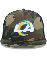 Big Boys and Girls New Era Camo Los Angeles Rams Main Trucker 9FIFTY Snapback Hat