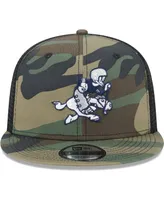 Men's New Era Camo Dallas Cowboys Retro Joe Main Trucker 9FIFTY Snapback Hat