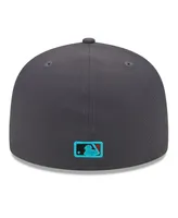 Men's New Era Graphite New York Yankees Print Undervisor 59FIFTY Fitted Hat